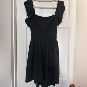 Summer Bohemian Women’s Backless Short Black Dress